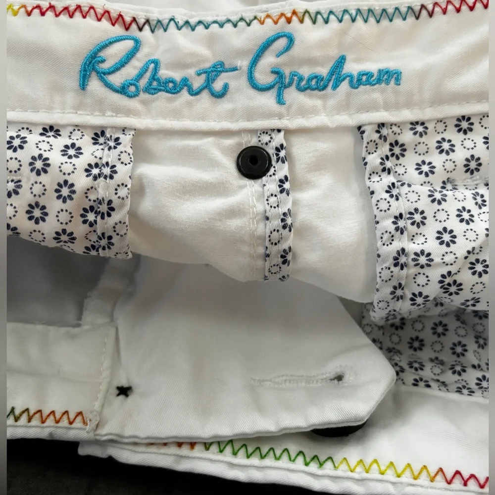 Robert Graham white cotton shorts 40